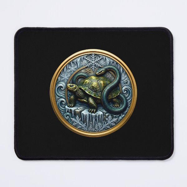 Item preview, Black Tortoise & Serpent - Mythical Celestial Medal Art designed and sold by Spirits Dark Japan.