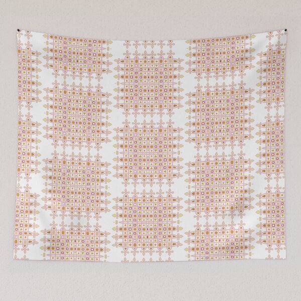 Item preview, Pink-and-Peach Lights | Pattern | Folk Art | India | Fusion | Print | designed and sold by geetasadashivan.
