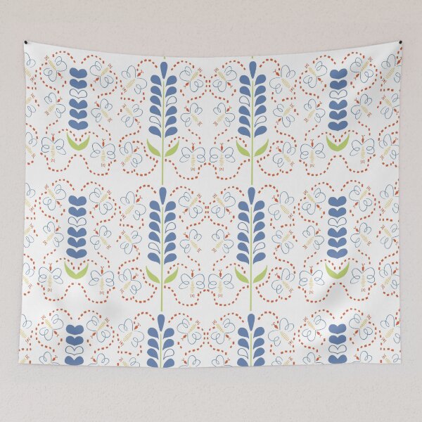 Item preview, Honeybee Lavender | Pattern | Botanical | Midcentury-style | Decorative | Summer | Print | designed and sold by geetasadashivan.