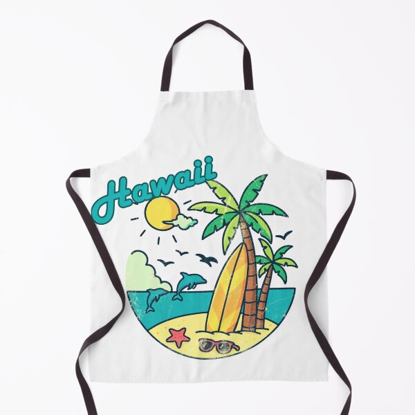 Artikelvorschau, Hawaii Retro Strandaufkleber — Vintage Surf Palme Delfin Design entworfen und verkauft von DonnaRaine.