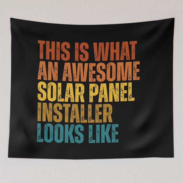 Item preview, This Is What An Awesome Solar Panel Installer Looks Like Retro Career designed and sold by Dondonmart.