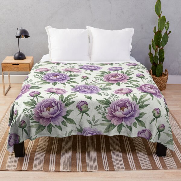 Item preview, Textured Watercolor Peony Botanical Floral Seamless Pattern designed and sold by Inkworksbyshery.