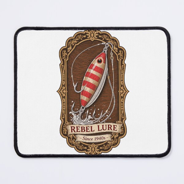 Item preview, American Traditional Fishing Lure Vintage Wooden Rebel Art designed and sold by YMLux.