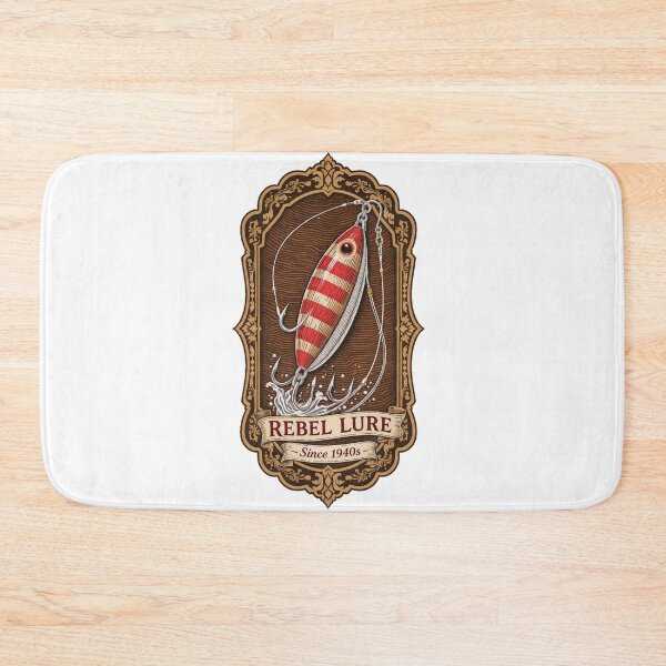 Item preview, American Traditional Fishing Lure Vintage Wooden Rebel Art designed and sold by YMLux.