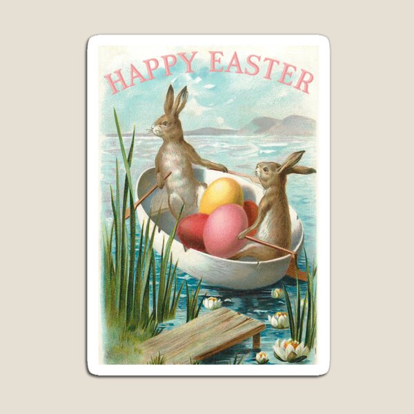Item preview, Bunnies in a Canoe designed and sold by GrayHareCards.