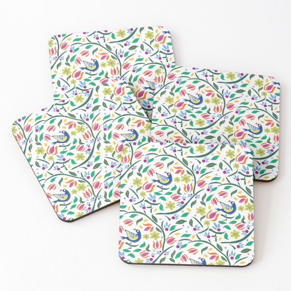 Item preview, Pattern | Birds and Flowers | Vines | Colorful | Folk Art | designed and sold by geetasadashivan.