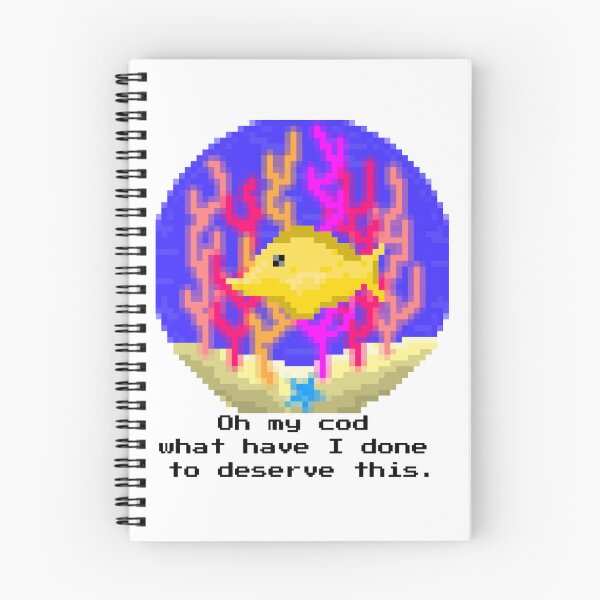 Item preview, Funny Fish Pun Pixel Art - "Oh My Cod What Have I Done" Meme Design designed and sold by PixelFishie.