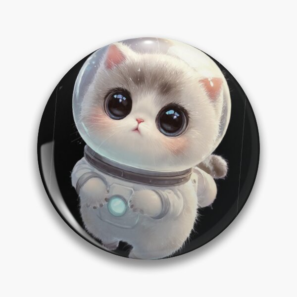 Item preview, Adorable Fluffy Kitten Astronaut in Outer Space designed and sold by Moody Vibes Studio.