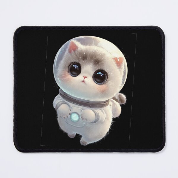 Item preview, Adorable Fluffy Kitten Astronaut in Outer Space designed and sold by Moody Vibes Studio.