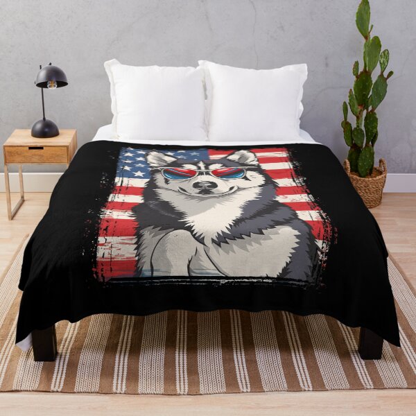 Item preview, Funny Husky 4th July USA Flag America Mom Dad Kids designed and sold by rafaeltto.