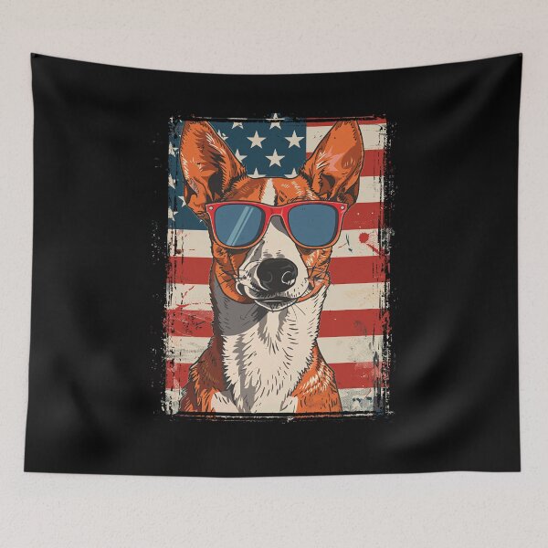 Item preview, Funny Ibizan Hound 4th July USA Flag America Mom Dad Kids designed and sold by rafaeltto.