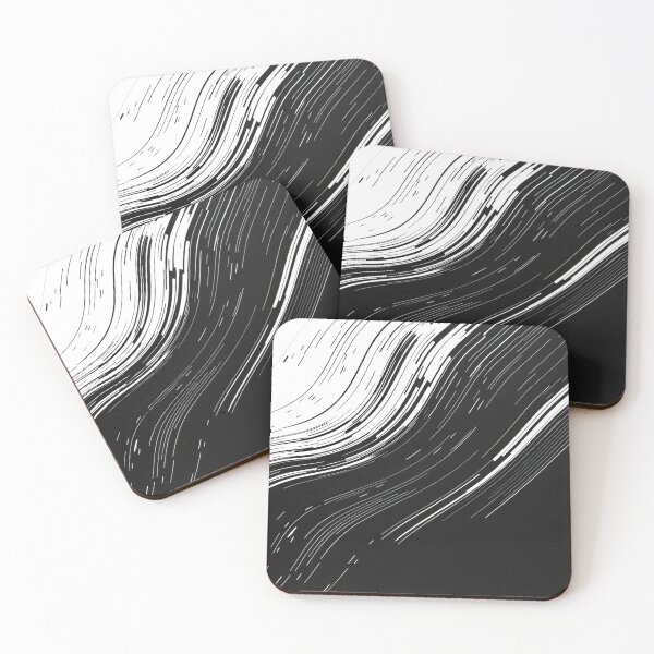 Item preview, Black And White Abstract With Rhythmic Flowing Lines designed and sold by DEC02.