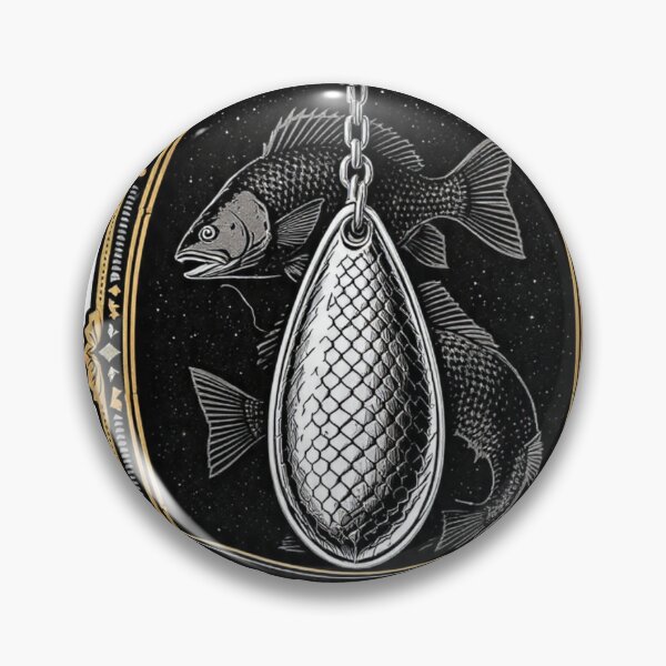 Item preview, American Traditional Fishing Lure Silver Spoon King Vintage Art designed and sold by YMLux.