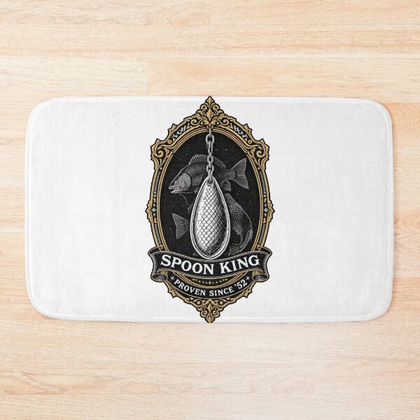 Item preview, American Traditional Fishing Lure Silver Spoon King Vintage Art designed and sold by YMLux.