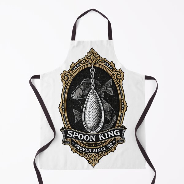 Item preview, American Traditional Fishing Lure Silver Spoon King Vintage Art designed and sold by YMLux.