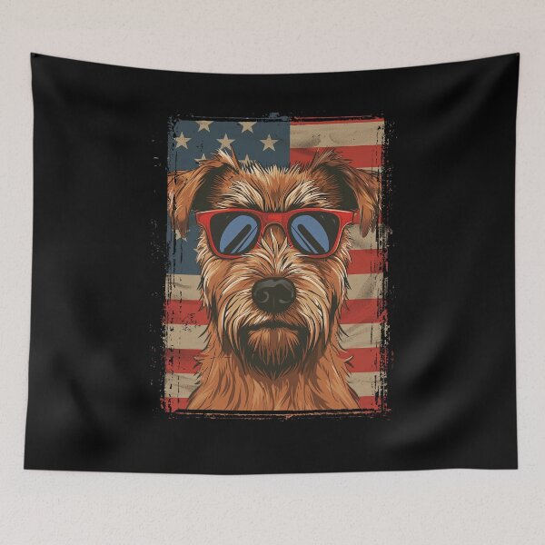 Item preview, Funny Irish Terrier 4th July USA Flag America Mom Dad Kids designed and sold by rafaeltto.