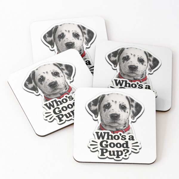 Item preview, Who’s a Good Pup Dalmatian Sticker designed and sold by IntelliMindDesigns.