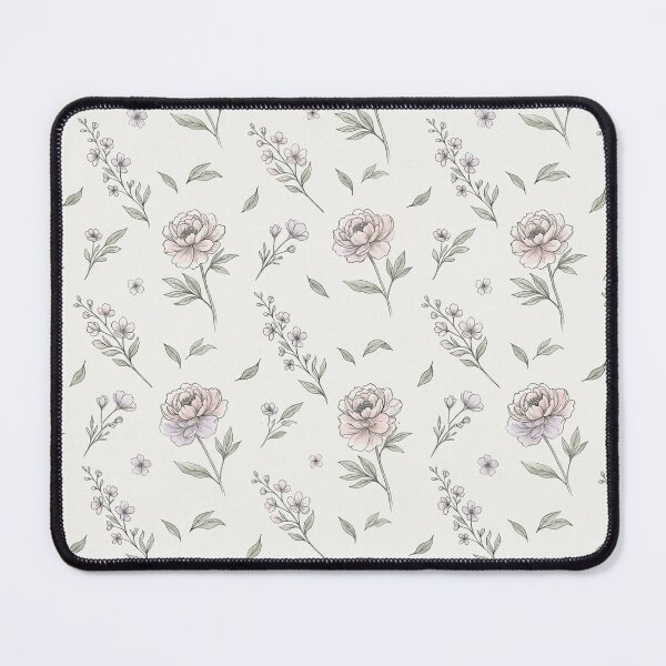 Item preview, Minimal Botanical Line Art Watercolor Floral Seamless Pattern designed and sold by Inkworksbyshery.