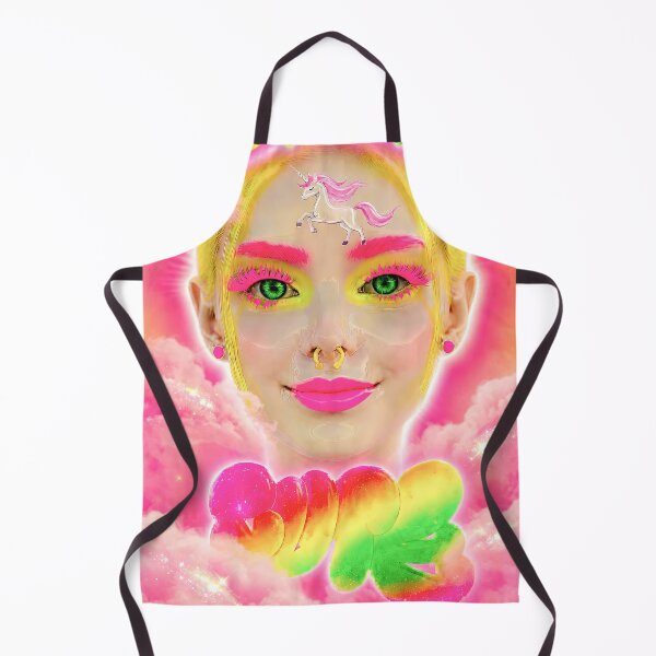 Item preview, Squishy Cute - Super Cute Girl With Unicorn And Pink Cloud Background Graffiti designed and sold by Suge Works.
