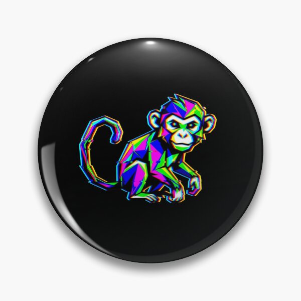 Item preview, Curious Little Monkey – Glitch Style T-Shirt for Kids and Teens designed and sold by bsbd-action.