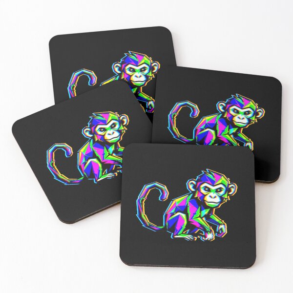 Item preview, Curious Little Monkey – Glitch Style T-Shirt for Kids and Teens designed and sold by bsbd-action.