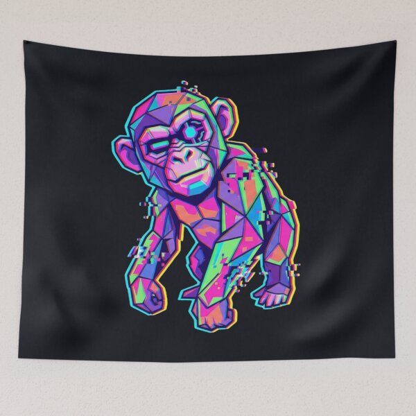 Item preview, Futuristic Cyborg Monkey – Cyberpunk Art for Gamer Decoration designed and sold by bsbd-action.
