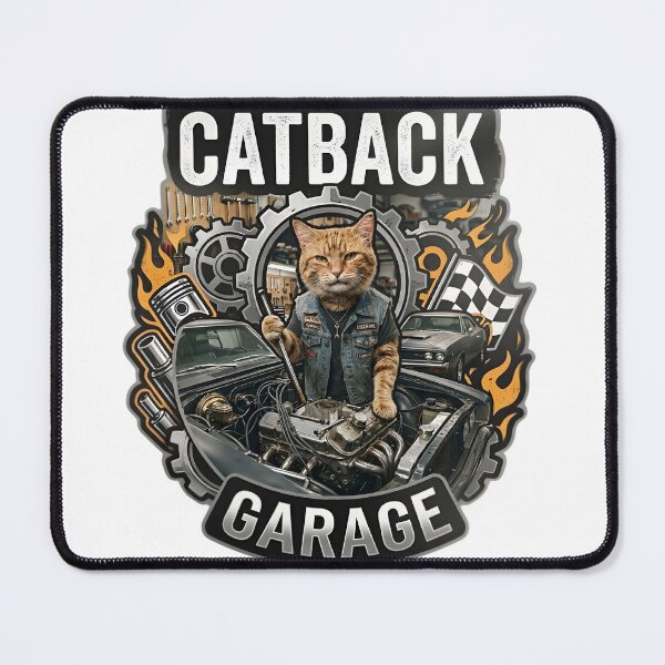 Item preview, Funny Exhaust Specialist Cat - Catback Garage Gear designed and sold by abdosArts1.