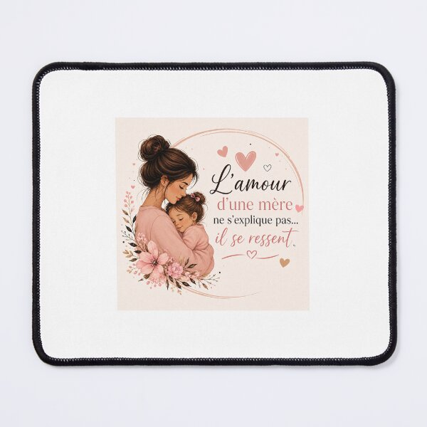 Item preview, “A Mother’s Love” – Tender Mother & Child Illustration – Pastel Floral Design designed and sold by Création d'Ilyanna.