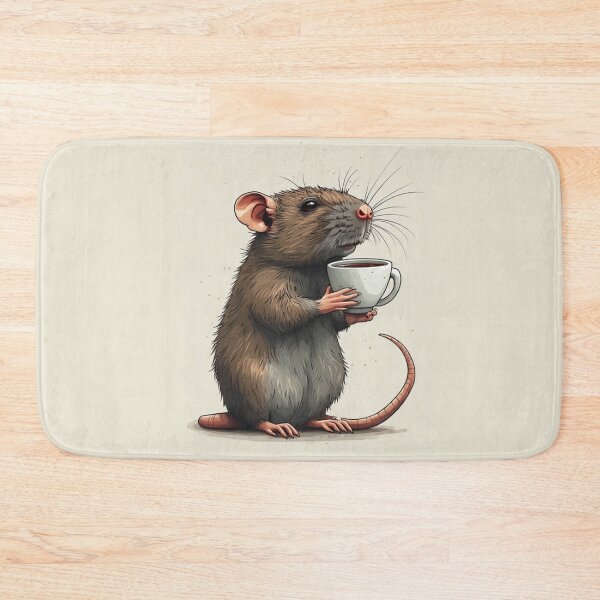 Item preview, rat drinking coffe designed and sold by vinniespeer.