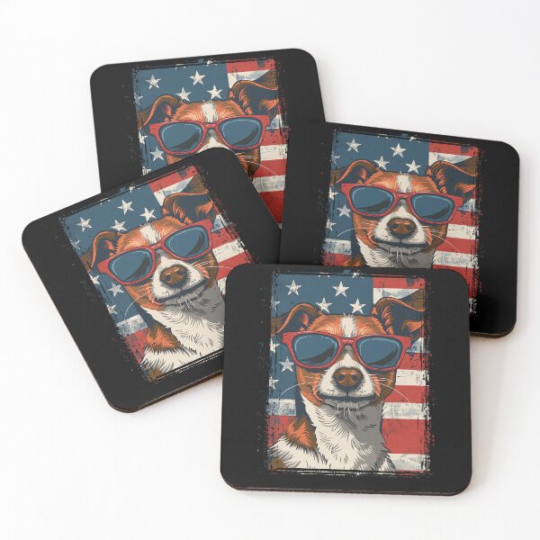 Item preview, Funny Jack Russell 4th July USA Flag America Mom Dad Kids designed and sold by rafaeltto.