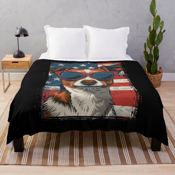 Item preview, Funny Jack Russell 4th July USA Flag America Mom Dad Kids designed and sold by rafaeltto.