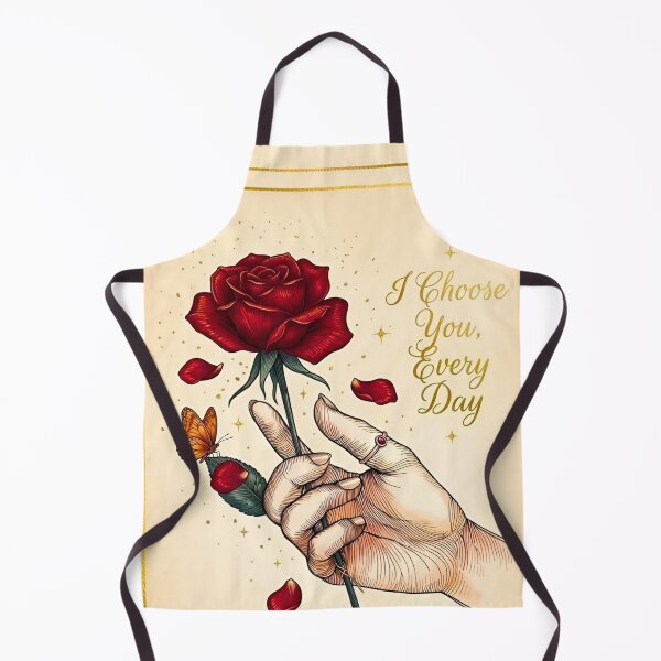 Item preview,  I Choose You Every Day Vintage Rose Hand Butterfly Romantic Line Art designed and sold by Good Vibes .