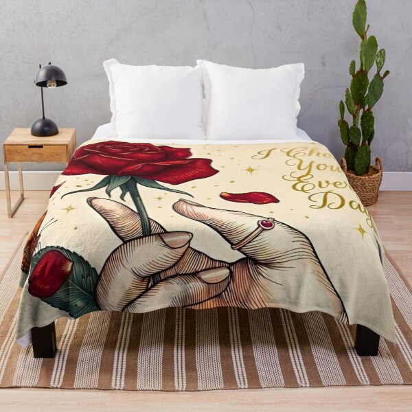 Item preview,  I Choose You Every Day Vintage Rose Hand Butterfly Romantic Line Art designed and sold by Good Vibes .
