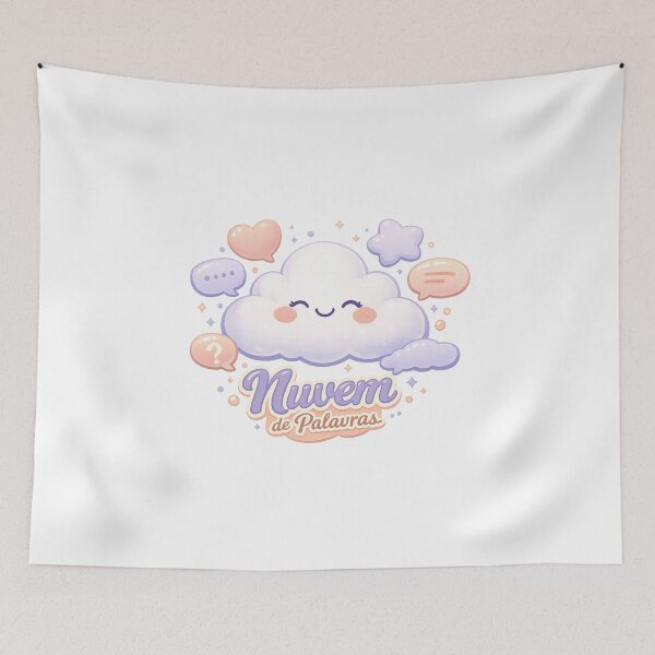 Item preview, Nuvem de Palavras – Cute Cloud Mascot designed and sold by LuveraxArt.