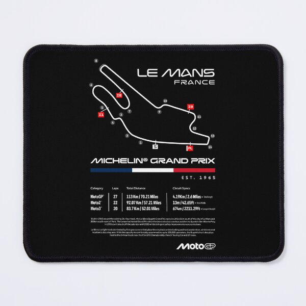 Item preview, Circuit Map France 2026 MotoGP Le Mans Grand Prix Racing Track Outline Design designed and sold by Stotee.