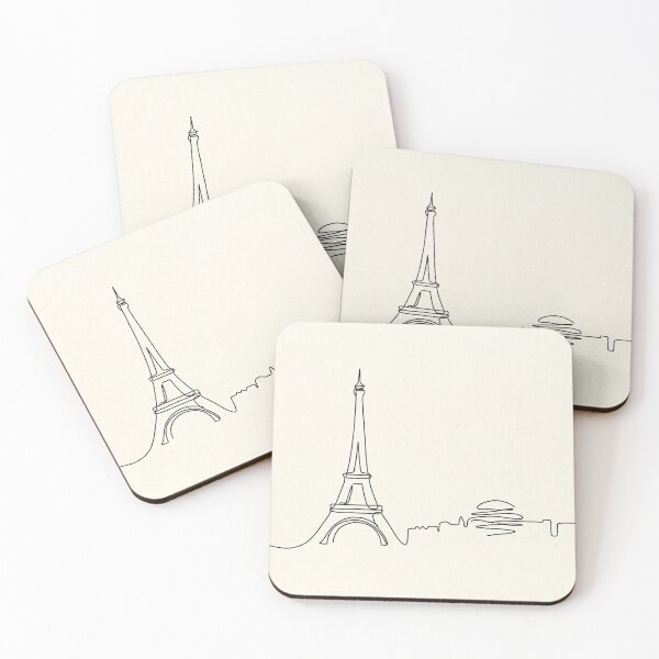 Item preview, Minimal Eiffel Tower Continuous Line Skyline designed and sold by PixorStudio.