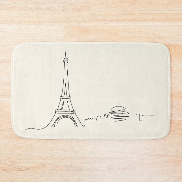 Item preview, Minimal Eiffel Tower Continuous Line Skyline designed and sold by PixorStudio.