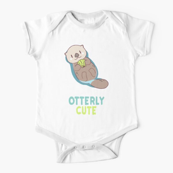 Cute Kawaii Otter: Otterly Cute Short Sleeve Baby One-Piece