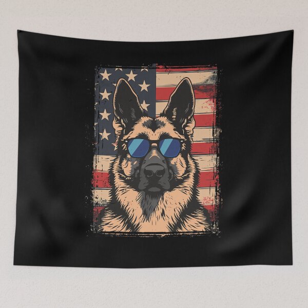 Item preview, Funny King Shepherd 4th July USA Flag America Mom Dad Kids designed and sold by rafaeltto.