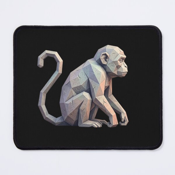 Item preview, Stone Monkey Sculpture – Geometric Minimalist Art for the Home designed and sold by bsbd-action.