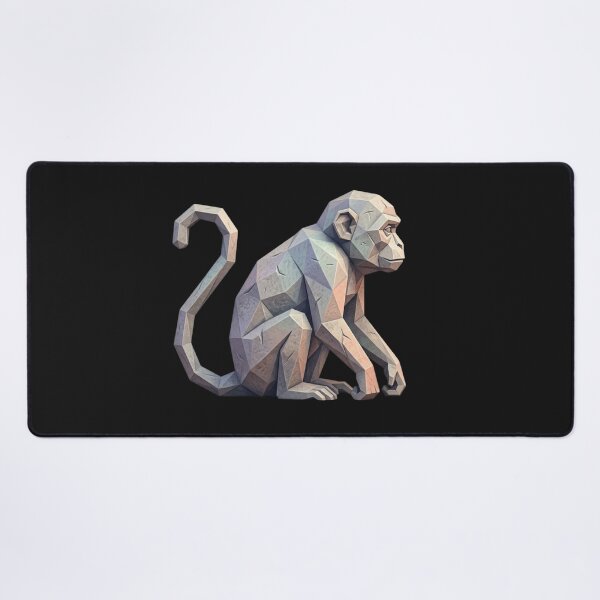 Item preview, Stone Monkey Sculpture – Geometric Minimalist Art for the Home designed and sold by bsbd-action.