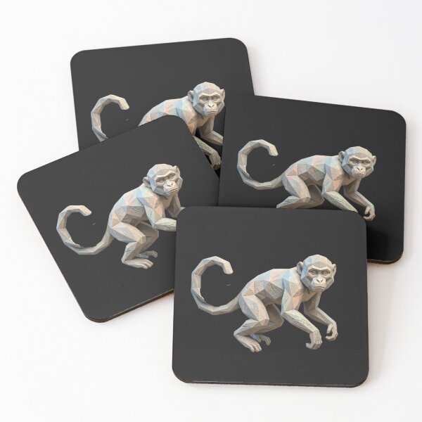 Item preview, Sculptural Monkey in Motion – Artistic Design of Rock and Geometry designed and sold by bsbd-action.