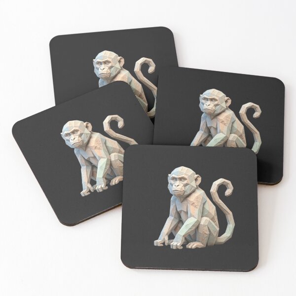 Item preview, Monumental Monkey Bust – Digital Stone Art for Collectors designed and sold by bsbd-action.