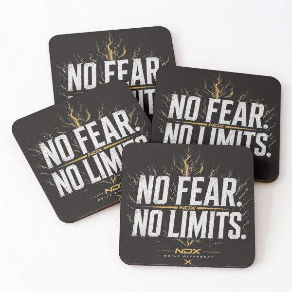 Item preview, No Fear No Limits – Fearless Mindset Bold Typography Graphic Design | NDX designed and sold by NDX9.