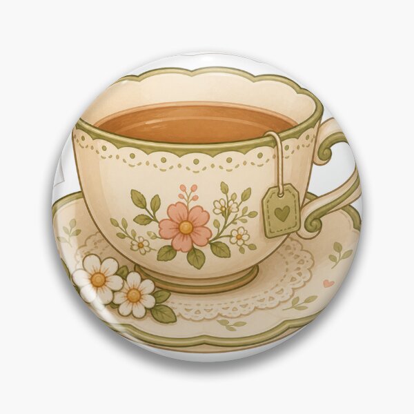 Item preview, Cottagecore Teacup Sticker designed and sold by MossandPineStud.