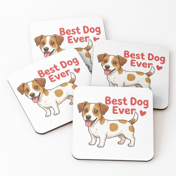 Item preview, Jack Russell Terrier Best Dog Ever - Cute Dog with Heart  designed and sold by Prints by Mat.