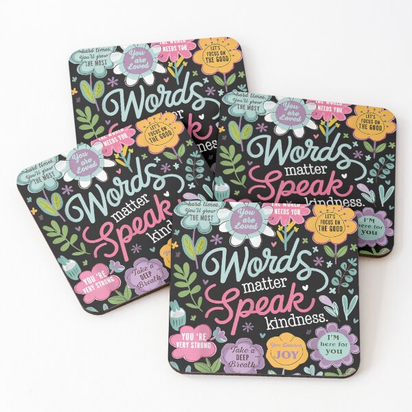 Item preview, Words Matter Speak Kindness Inspirational Floral Positive T designed and sold by vivavu1984.