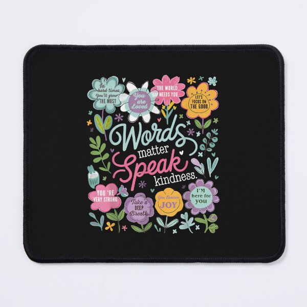 Item preview, Words Matter Speak Kindness Inspirational Floral Positive T designed and sold by vivavu1984.