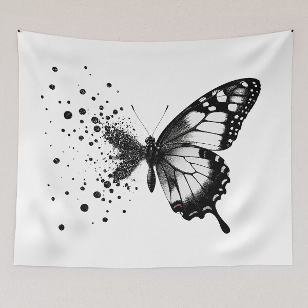Item preview, A Butterfly Dissolves Into Black Particles designed and sold by p3Rspectives.