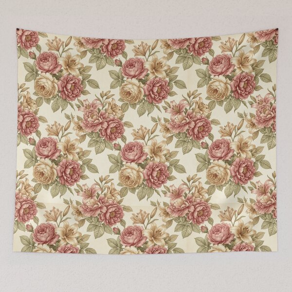 Item preview, Vintage Victorian Watercolor Botanical Rose Floral Pattern designed and sold by Inkworksbyshery.